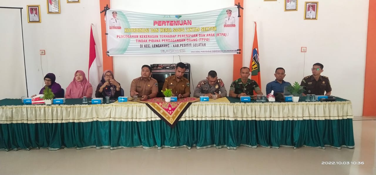 Pertemuan Koordinasi dan Kerja Sama Lintas Sektor Pencegahan Kekerasan Terhadap Perempuan dan Anak 