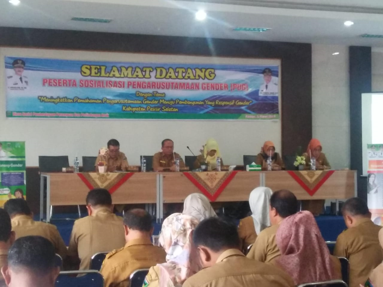 Sosialisasi Pengarustamaan Gender Tahun 2019 Di Aula Bapeddalitbang